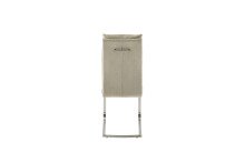 Freischwinger >GIBARA< (2er-Set) mit Griff, Edelstahl, Bezug creme - 46x105x62 (BxHxT)