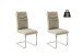 Freischwinger >GIBARA< (2er-Set) mit Griff, Edelstahl, Bezug creme - 46x105x62 (BxHxT)