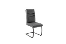 Freischwinger >GIBARA< (2er-Set) mit Griff, Bezug anthrazit - 46x105x62 (BxHxT)