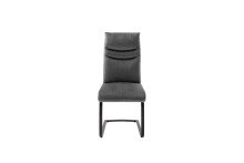 Freischwinger >GIBARA< (2er-Set) mit Griff, Bezug anthrazit - 46x105x62 (BxHxT)