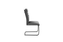 Freischwinger >GIBARA< (2er-Set) mit Griff, Bezug anthrazit - 46x105x62 (BxHxT)