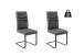 Freischwinger >GIBARA< (2er-Set) mit Griff, Bezug anthrazit - 46x105x62 (BxHxT)
