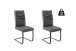 Freischwinger >GIBARA< (2er-Set) mit Griff, Bezug anthrazit - 46x105x62 (BxHxT)
