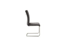 Freischwinger >HUDSON< (4er-Set) mit Griff, Edelstahl, Bezug anthrazit - 43x103x60 (BxHxT)