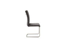 Freischwinger >HUDSON< (4er-Set) mit Griff, Edelstahl, Bezug anthrazit - 43x103x60 (BxHxT)