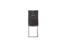 Freischwinger >HUDSON< (4er-Set) mit Griff, Edelstahl, Bezug anthrazit - 43x103x60 (BxHxT)