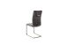 Freischwinger >HUDSON< (4er-Set) mit Griff, Edelstahl, Bezug anthrazit - 43x103x60 (BxHxT)