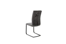Freischwinger >HUDSON< (4er-Set) mit Griff, Bezug anthrazit - 43x103x60 (BxHxT)