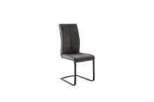 Freischwinger >HUDSON< (4er-Set) mit Griff, Bezug anthrazit - 43x103x60 (BxHxT)
