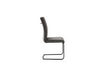 Freischwinger >HUDSON< (4er-Set) mit Griff, Bezug anthrazit - 43x103x60 (BxHxT)