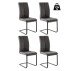 Freischwinger >HUDSON< (4er-Set) mit Griff, Bezug anthrazit - 43x103x60 (BxHxT)