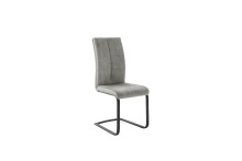 Freischwinger >HUDSON< (4er-Set) mit Griff, Bezug grau - 43x103x60 (BxHxT)