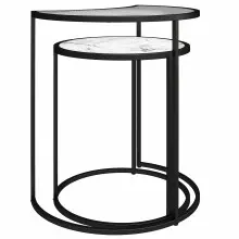 Couchtisch >Halvor< in Weiß, Glas/Metall/MDF...