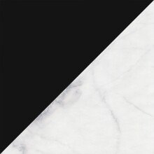 Couchtisch >Halvor< in Weiß, Glas/Metall/MDF - 50x56x39cm (BxHxT)