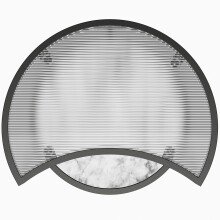 Couchtisch >Halvor< in Weiß, Glas/Metall/MDF - 50x56x39cm (BxHxT)