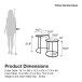 Couchtisch >Halvor< in Weiß, Glas/Metall/MDF - 50x56x39cm (BxHxT)