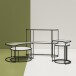 Couchtisch >Halvor< in Weiß, Glas/Metall/MDF - 50x56x39cm (BxHxT)