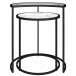 Couchtisch >Halvor< in Weiß, Glas/Metall/MDF - 50x56x39cm (BxHxT)