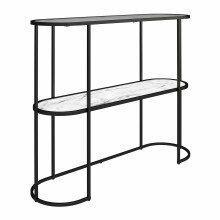 Blumenständer >Halvor< in Weiß, Glas/Metall/MDF - 102x82x31cm (BxHxT)