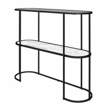 Blumenständer >Halvor< in Weiß, Glas/Metall/MDF - 102x82x31cm (BxHxT)