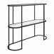 Blumenständer >Halvor< in Weiß, Glas/Metall/MDF - 102x82x31cm (BxHxT)