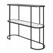 Blumenständer >Halvor< in Weiß, Glas/Metall/MDF - 102x82x31cm (BxHxT)
