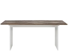 Küchentisch >Abbe< in Weiß, MDF/Kiefer - 180x76x90cm (BxHxT)