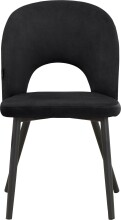 Esszimmerstuhl >Benne< (2er-Set) in Schwarz, Samt - 52x87x65cm (BxHxT)