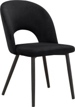 Esszimmerstuhl >Benne< (2er-Set) in Schwarz, Samt - 52x87x65cm (BxHxT)
