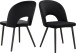 Esszimmerstuhl >Benne< (2er-Set) in Schwarz, Samt - 52x87x65cm (BxHxT)