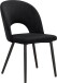Esszimmerstuhl >Benne< (2er-Set) in Schwarz, Samt - 52x87x65cm (BxHxT)