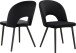 Esszimmerstuhl >Benne< (2er-Set) in Schwarz, Samt - 52x87x65cm (BxHxT)