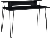 Schreibtisch >Hermine< in Schwarz - 115x86x58cm...