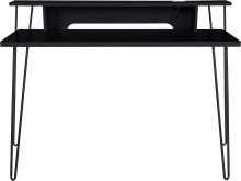 Schreibtisch >Hermine< in Schwarz - 115x86x58cm...