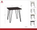 Beistelltisch >Sone< in Espresso - 49x55x49cm (BxHxT)