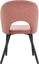 Küchenstuhl >Benne< (2er-Set) in Rot, Samt - 52x87x65cm (BxHxT)