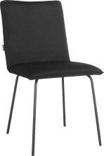 Küchenstuhl >Gudleik< (2er-Set) in Schwarz, Samt/Metall - 48x85x59cm (BxHxT)
