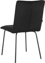 Küchenstuhl >Gudleik< (2er-Set) in Schwarz, Samt/Metall - 48x85x59cm (BxHxT)