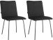 Küchenstuhl >Gudleik< (2er-Set) in Schwarz, Samt/Metall - 48x85x59cm (BxHxT)