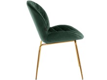 Küchenstuhl >Hallvard< (2er-Set) in Grün, Samt - 49x84x65cm (BxHxT)