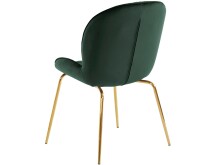 Küchenstuhl >Hallvard< (2er-Set) in Grün, Samt - 49x84x65cm (BxHxT)