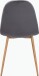 Stuhl >Hårek< (4er-Set) in Grau, Samt/Metall - 44x87x51cm (BxHxT)