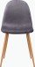 Stuhl >Hårek< (4er-Set) in Grau, Samt/Metall - 44x87x51cm (BxHxT)