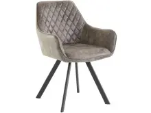 Stuhl >Hæge< in Grau, Samt - 58x85x60cm (BxHxT)