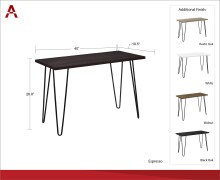 Schreibtisch >Sone< in Braun - 100x68x49 (BxHxT)
