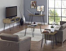 Schreibtisch >Sone< in Braun - 100x68x49 (BxHxT)