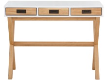 Schreibtisch >Alrik< in Weiß, MDF - 100x75x50cm (BxHxT)