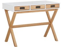 Schreibtisch >Alrik< in Weiß, MDF -...