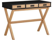 Schreibtisch >Alrik< in Schwarz, MDF - 100x75x50cm...