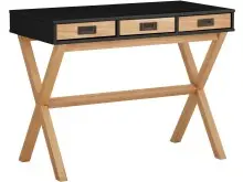 Schreibtisch >Alrik< in Schwarz, MDF - 100x75x50cm...